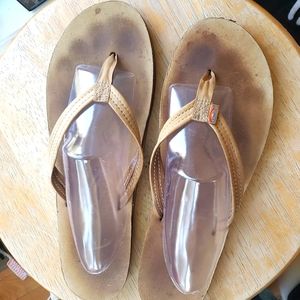 Womens Rainbow Flip flop Sandals Size 8-